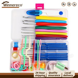 Comfortable Grip 16-Piece Crochet Hook Set in Various Sizes for Creative Crochet Projects