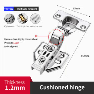 （Fast Delivery）2.0 thickness hydraulic soft close concealed stainless steel cabinet hinges