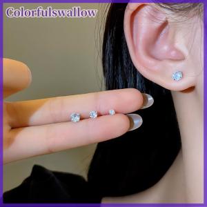 Colorfulswallow 1 cặp pha lê zircon Bông tai phụ nữ trang sức phụ kiện xuyên bóng Stud Bông tai tragus sụn Tai đồ trang sức