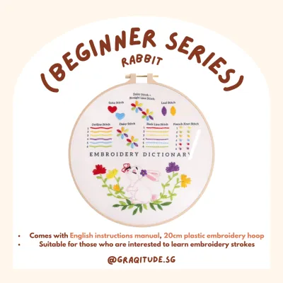 [SINGAPORE] GRAQITUDE.SG DIY Embroidery Sewing Kit Beginners with Instructions Manual