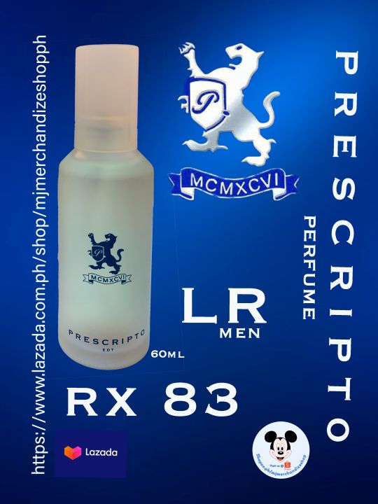 PRESCRIPTO PERFUME BEST SELLER RX83 LR FOR MEN 60ML Lazada PH