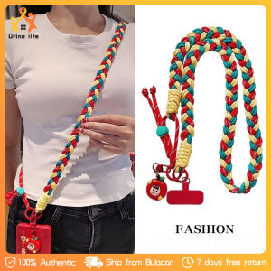 Phone Lanyard Mobile Phone Lanyard for Cellphone Ponytail Braided Long Adjustable Ponytail Braided Mobile Phone Keychain