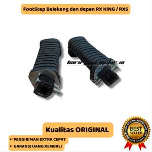 FOOTSTEP DEPAN DAN BELAKANG RX KING DLL WARNA HITAM BAHAN KARET SINTETIS TEBAL -RKG-