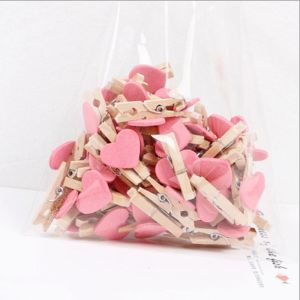LIUJIR 50 cái / lô Bachelorette DIY Nhà Thủ công mỹ nghệ Giấy tờ Clothespins Clip ảnh Kẹp gỗ Chốt quần áo