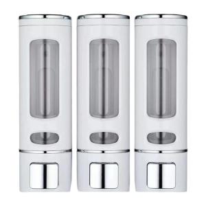 ABS Shampoo Dispenser Wall Mounted Manual Pump Soap Holder For Small Bathrooms Bathroom Accessory