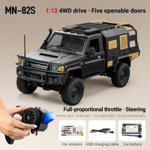 MN82S Heavy Duty Pickup Truck 4WD Climbing Remote Control Car 2.4G Rechargeable Toy Car Birthday Gift