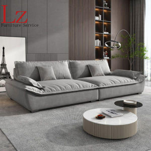 LZ-Fabric sofa Italian-style light luxury household rental room sailing simple technology velvet cloth sofa