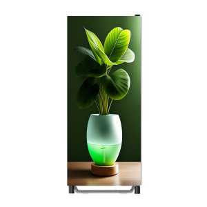 Stiker kulkas 1pintu dan 2 pintu Motip Pot Daun Hijau ( COD ) Fly Star Store