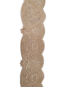 Renda Bordir Roll Motif Lala Bunga Gelombang Lebar 8 Cm Panjang 45 Meter