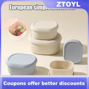 【ZTOYL】 200 300 600ml Silicone Bento Hộp Ăn Trưa container không bị rò rỉ ăn trưa container bpa-miễn phí máy rửa chén an toàn