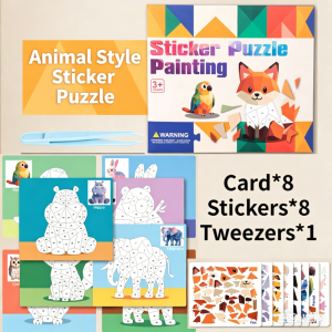 3D Sticker Puzzle Toy DIY Shape Collage Craft Kit Creative Handmade Toy Educational Gift for Kids