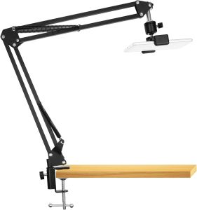 Photo Copy Pico Projector StandChromlives Overhead Tripod Video Stand for PhoneAdjustable Table Overhead Phone MountGooseneckTripod Stand for Teaching Streaming Baking Crafting