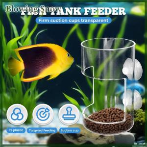Blowing Fish Feeder For Aquarium 2025 New Fish Tank Dish Tray With Suction Cup Acrylic Fish Feeding Tube Fish Food Holder