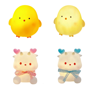 Sturdiness Friendly Night Lamp Touch Sensitive Bedside Light PVC Texture Bedroom Lighting Suitable for Cartoon Bedroom