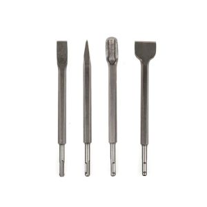 COUPLECOL 4Pcs Mũi nhọn / phẳng Búa điện đục Thân tròn Rãnh rỗng Đầu khoan búa Thực tế Mạnh mẽ Bộ đục búa quay Tường bê tông