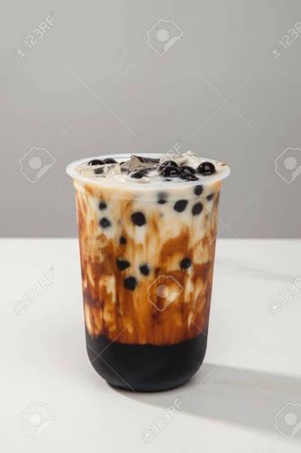 Paket Boba milk tea +brown sugar gula merah + bubble tapioca pearl