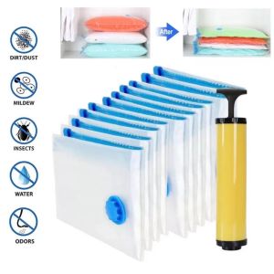 【24h ship】Vacuum Storage Bag vacuum sealer bag Travel Vacuum Bag compression bag Foldable Clothes Storage Space Saving