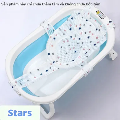 Vinnatsu Lưới tắm cho bé sơ sinh 5 móc cố định chống trượt an toàn cho bé điều chỉnh được dùng chậu tắm