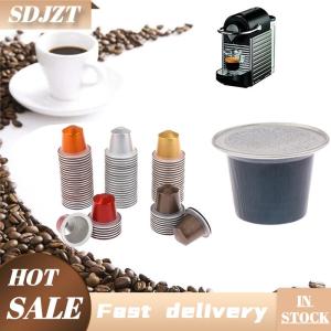 SDJZT 10 cái bộ tái sử dụng Nespresso cà phê viên nang dùng một lần Nespresso Pods rỗng nhôm lá cà phê viên nang có nắp đậy coffeeware
