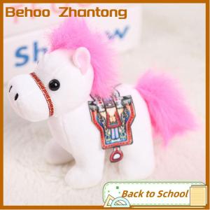 Behoo 10cm dễ thương Mini ngựa mặt dây chuyền keychian đồ chơi sang trọng Kawaii động vật mô phỏng nhồi bông búp bê túi trang trí trẻ em hoàng đạo ngựa Quà Tặng