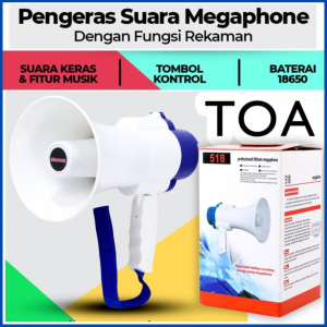 COD Taffware Pengeras Suara Megaphone toa speaker untuk jualan keliling dagang cas Fungsi Rekaman