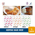 (Isi 50pcs/pack) Kertas Bungkus Nasi Motif Laminasi Food Grade Rice Paper Wrapping All Varian. 