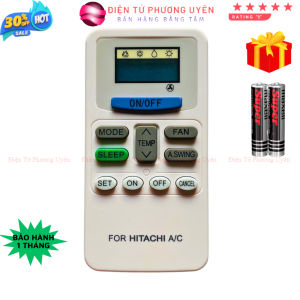 Điều khiển điều hòa HITACHI Mã 02 remote máy lạnh HITACHI - Tặng kèm pin - Điện Tử Phương Uyên