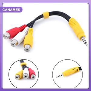 【CANAMEK】 1Pc 3.5mm mini aux male stereo to 3 RCA female audio video AV adapter cable