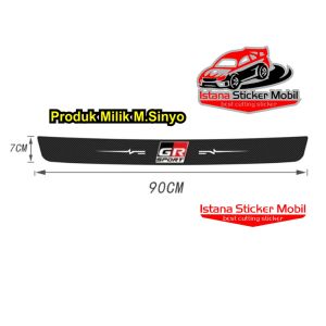 Stiker Sticker gr sport Karbon 3d pelindung pijakan pintu mobil toyota yaris gr rush gr raize gr fortuner gr agya gr aksesoris gr gazoo racing