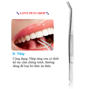 Bộ dụng cụ làm sạch cao răng cho người và thú cưng bằng thép không gỉ (mẫu mới) - Love Pets Shop