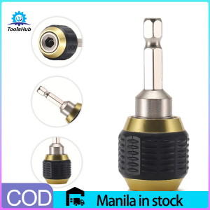 ToolsHub Quick Change 1/4" Hex Shank 60mm Keyless Drill Bit Adapter with Quick Connect Function for Power Tool Accessories
