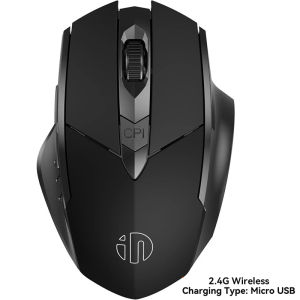 Chuột không dây có thể sạc lại 2.4GHz USB Office Mute Bluetooth Mouse 6 nút hiệu quả cao cho PC Máy tính xách tay Máy tính bảng Điện thoại di động2026