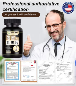 💖Herbs for Black Hair💖Root Black Hair Black Ginseng Nine Black Slices Herbal Formula Compressed Candy Ginseng Black Sesame Black Beans Black Rice乌参九黑片