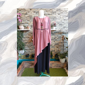 AC - Gamis Terbaru 2024 Kekinian Maryam Dress Bahan Polo Linen Gamis Kondangan Wanita Dewasa Remaja Model Simple Kekinian Gamis Polos Lengan Panjang OOTD Hijab Modern Trendy Bisa COD