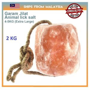 Animal Licking Salt Mineral Rock 2kg/3kg/4kg Himalayan Salt Block 84 Trace Minerals Natural No Additives Rope Design