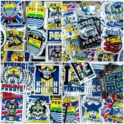 stiker klub bola persib viking sticker motor helm isi 100 pcs