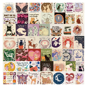 Creative Doodles Stickers PVC Skateboard Decals Waterproof Adhesive Art For Water Bottles Laptops Teens Room Decorations