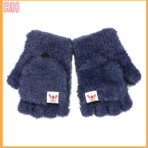 🔥🔥🔥ranghe Winter Women Half-finger Flip-top Gloves Student Cute Girl Cartoon Warm Comfortable Soft Stylish Thick Knitting Mittens