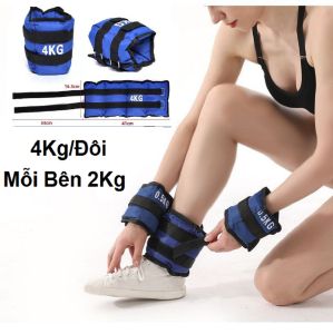Bộ 2 Tạ cát đeo tay chân(4Kg/1Đôi=2Kg/2 chiếc)tiện lợihỗ trợ tập luyện chạy bộ hít xà giữ dáng giảm mỡ tăng cơ hiệu quả( có ảnh thật)