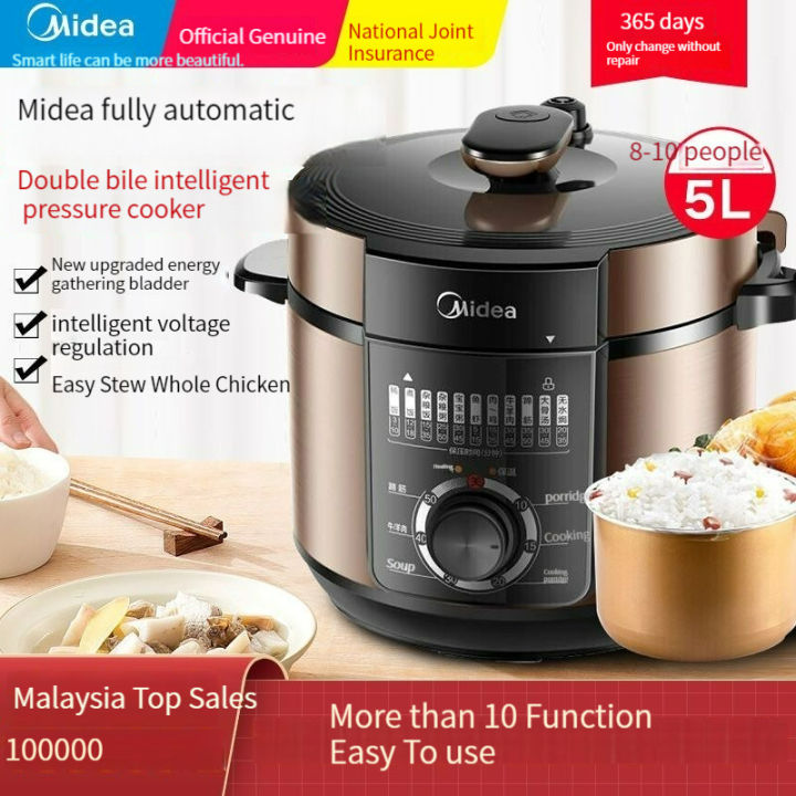 Midea High Pressure Cooker 5L Large Capacity 2 inner pot