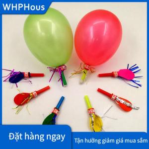 WHPHous 50 cái còi thổi đầy màu sắc rồng thổi với bóng bay cho trẻ em đồ dùng đồ chơi trang trí tiệc sinh nhật cho trẻ em