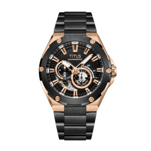 Solvil et Titus Voyager Multi-Function Automatic in Black Dial Stainless Steel Men Watch W06-03410-003