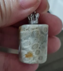 Coral Jade Pendant