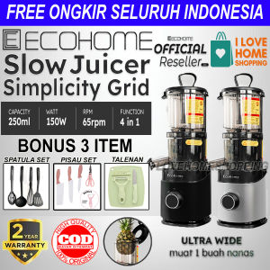 ECOHOME Slow Juicer Simplicity Grid ESJ999SG Pengekstrak Buah Muat 1 Nanas