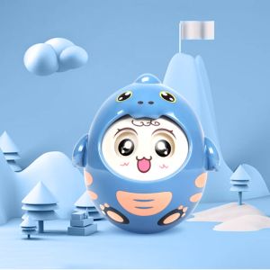 SUN ME Dinosaur Tummy Time Rocking Toy Crafts Handmade Face Changing Doll Cute Collection Tumbler Rocking Toy Children Gifts