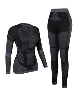 CHARMO Women Quarter Zip Thermal Underwear Set Long Sleeve Ski Base Layers for Women for Cold Weather