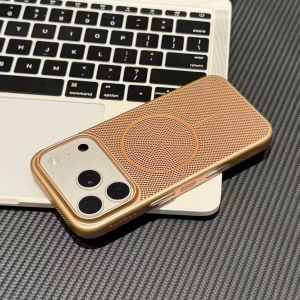 Metallic Paint Plastic Slim Heat Dissipation Case For iPhone 17 Air 16 15 14 Plus 13 12 11 Pro Max For Magsafe Magnetic Cover