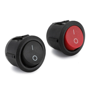 5Pcs 250V 6A 125V 10A Round Boats Marine Toggle Switches 2 Pin 2 Positions Rocker Switches Rocker Power Button Switches