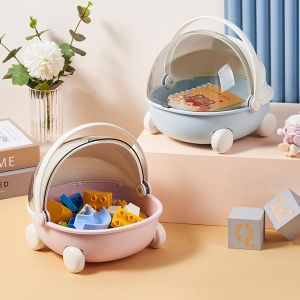 QTWIX Cute Cradle  Storage Box Cartoon Creative  Organizer Boxes Multi-purpose Dust Proof Key Storage Tray Sundries
