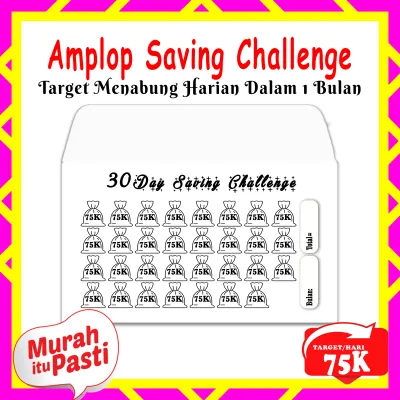 (5pcs )Amplop Saving Challenge 30 Days - Amplop Target Menabung 30 Hari